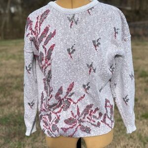 Vintage Yarnworks sweater. Cropped. Sparkle. Granny sweater